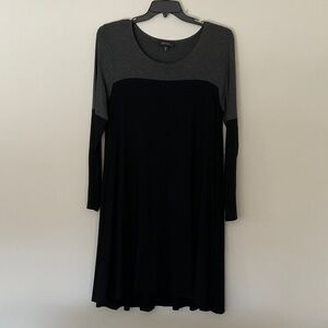 NWT Karen Kane Charcoal and Black Long Sleeve A-line Dress Size XL